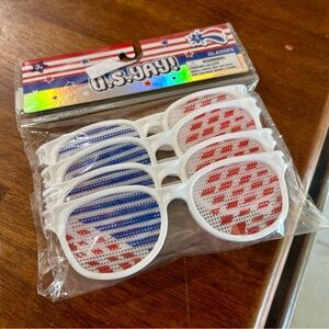 Patriotic Sunglasses - Red, Blue, and White